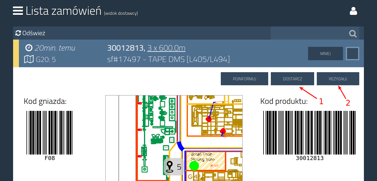 Manual carrier deliver